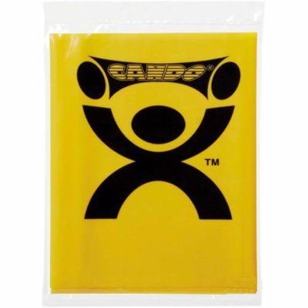 FABRICATION ENTERPRISES CanDoÂ Low Powder Pre-Cut Exercise Band, Yellow, 48"L Strip, 1/Pack 1205941